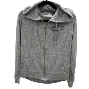 Ocean Drive Sweatshirt Full Zip Up Small Hooded Long Beach Island Heather Gray